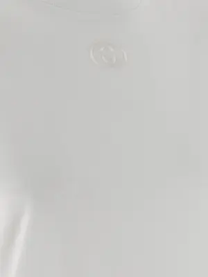 'Incrocio GG' T-shirt 100% cotton GUCCI White