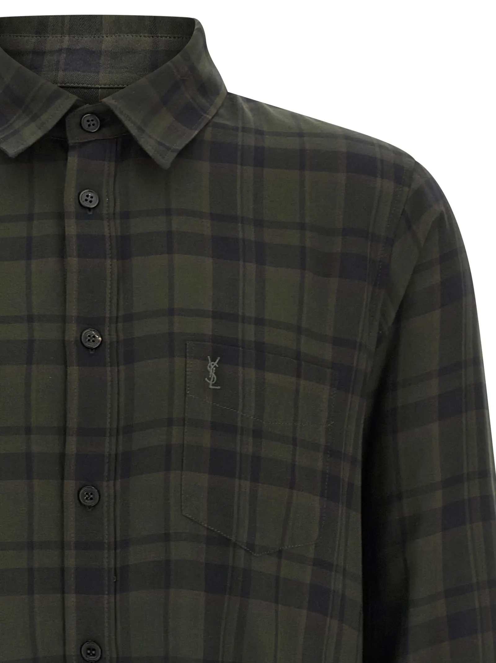 Сорочка Cassandre Saint Laurent Зелена 3 Cassandre shirt Man SAINT LAURENT Green