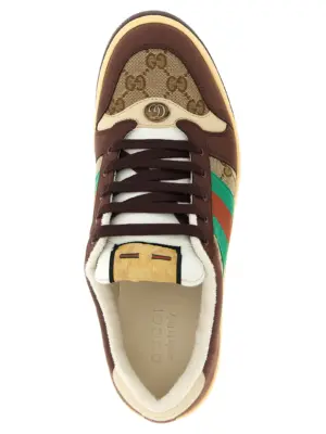 'Screener' sneakers 65% polyester 18% cotton 17% polyamide GUCCI Brown