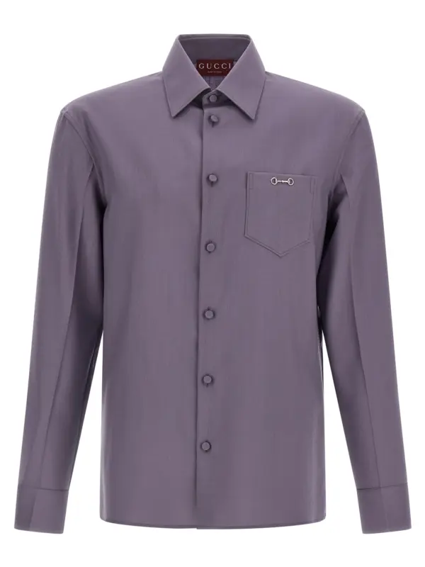 Horsebit shirt GUCCI Purple