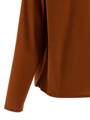 Structured shoulder sweater 55% silk 32% polyamide 13% elastane SAINT LAURENT Orange