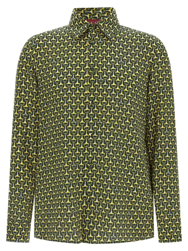 Horsebit shirt GUCCI Green