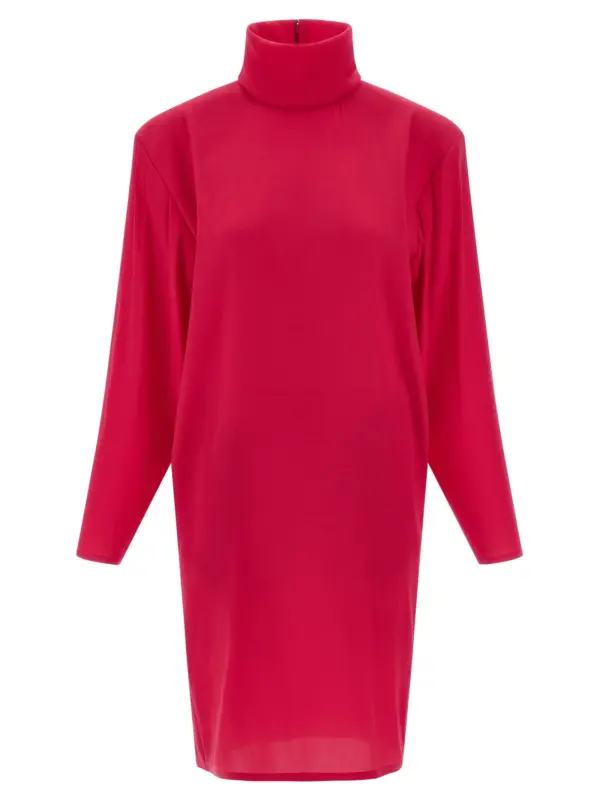 Structured shoulder dress SAINT LAURENT Fuchsia