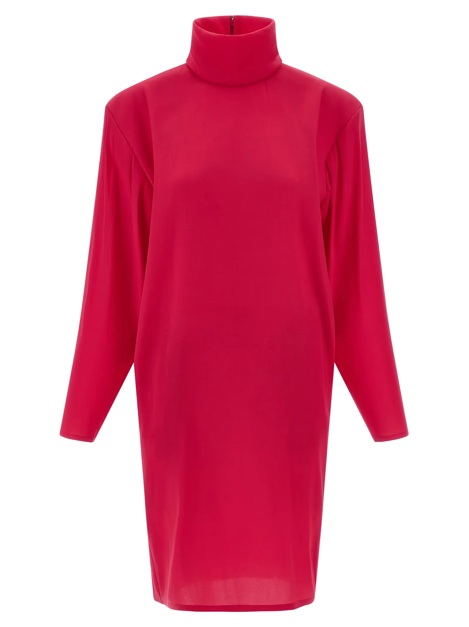 Сукня із структурними плечима Structured shoulder Saint Laurent Фуксія 1 Structured shoulder dress SAINT LAURENT Fuchsia