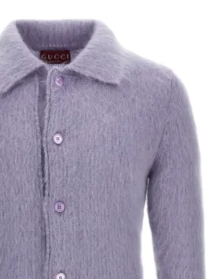 'Polo' cardigan Man GUCCI Purple