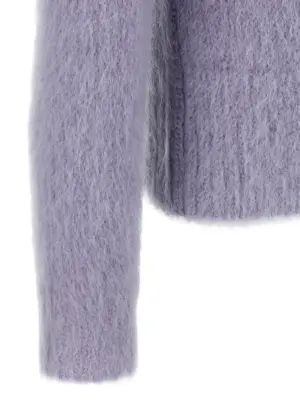'Polo' cardigan 67% mohair wool 28% polyamide 5% wool GUCCI Purple