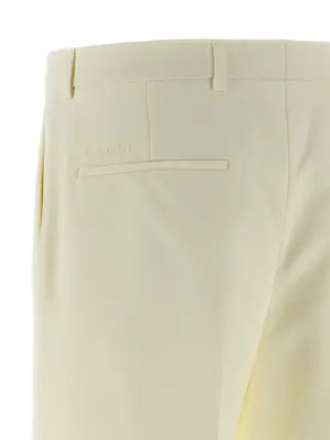 Tailored trousers 100% polyester GUCCI White