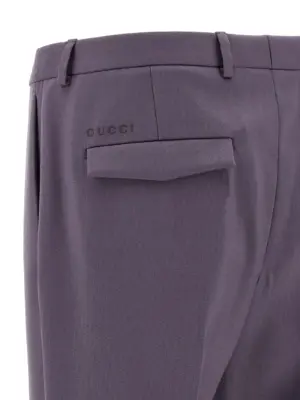 Tailored trousers 100% wool GUCCI Purple