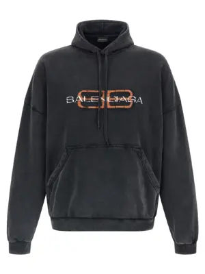 Printed hoodie BALENCIAGA Black