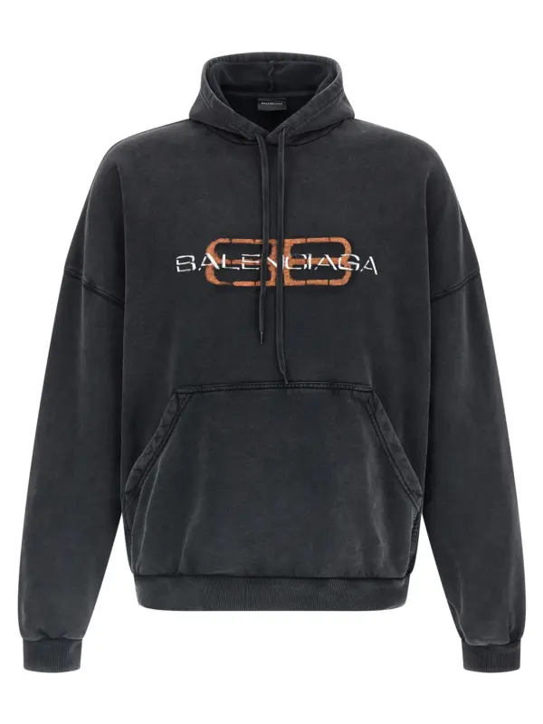 Printed hoodie BALENCIAGA Black