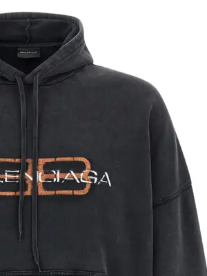 Printed hoodie Man BALENCIAGA Black