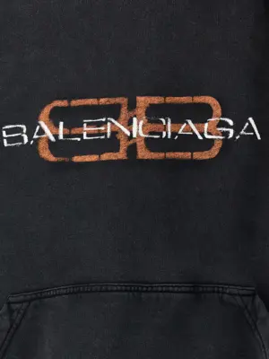 Printed hoodie 100% cotton BALENCIAGA Black