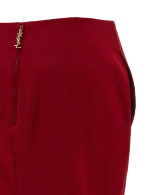 Pencil skirt 87% viscose 12% cu 1% elastane SAINT LAURENT Red