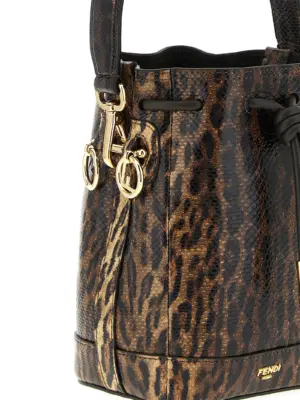 'Mon Tresor' mini bucket bag Woman FENDI Brown