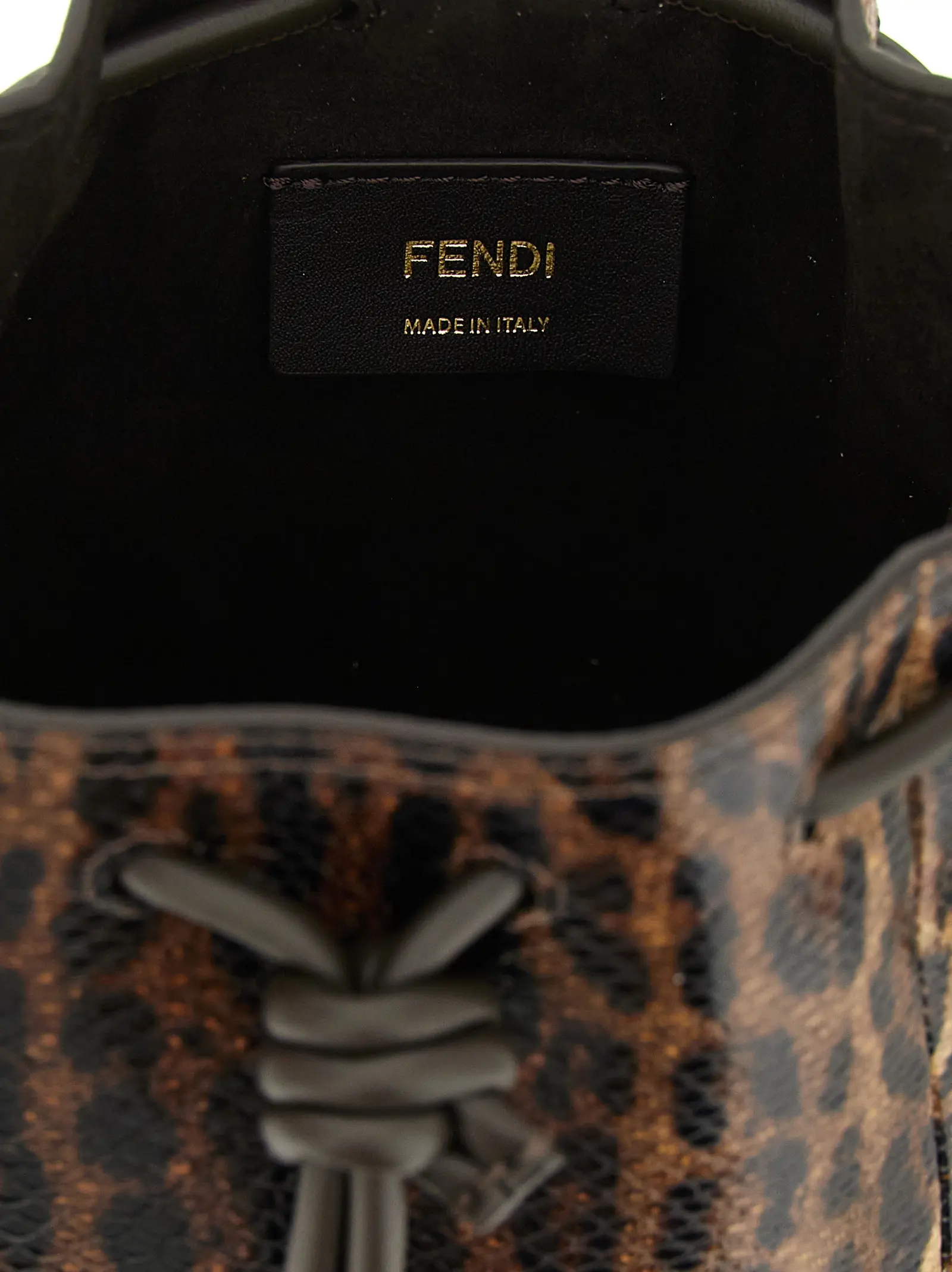 Міні сумка-бакет Mon Tresor Fendi Коричнева 4 'Mon Tresor' mini bucket bag 100% karung FENDI Brown