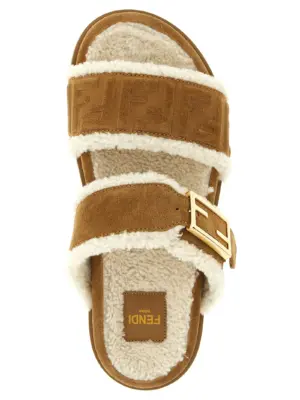 'Fendi Feel' sandals 100% calfskin leather (Bos Taurus) FENDI Beige