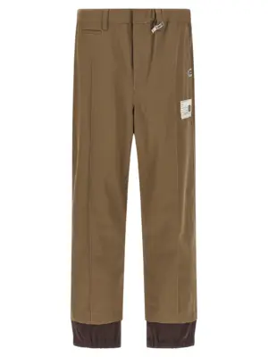 'Mix Layered Wool Gabardine' pants MAISON MIHARA YASUHIRO Green