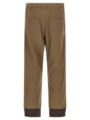 'Mix Layered Wool Gabardine' pants A15PT032KHAKI MAISON MIHARA YASUHIRO Green