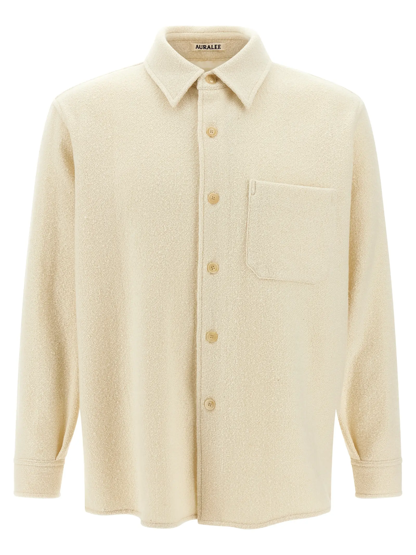 Сорочка твідова Overshirt Homespun Auralee Бежева 1 Overshirt tweed Homesupn AURALEE Beige
