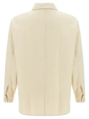 Overshirt tweed Homesupn A25AB02HTIVORYWHITE AURALEE Beige