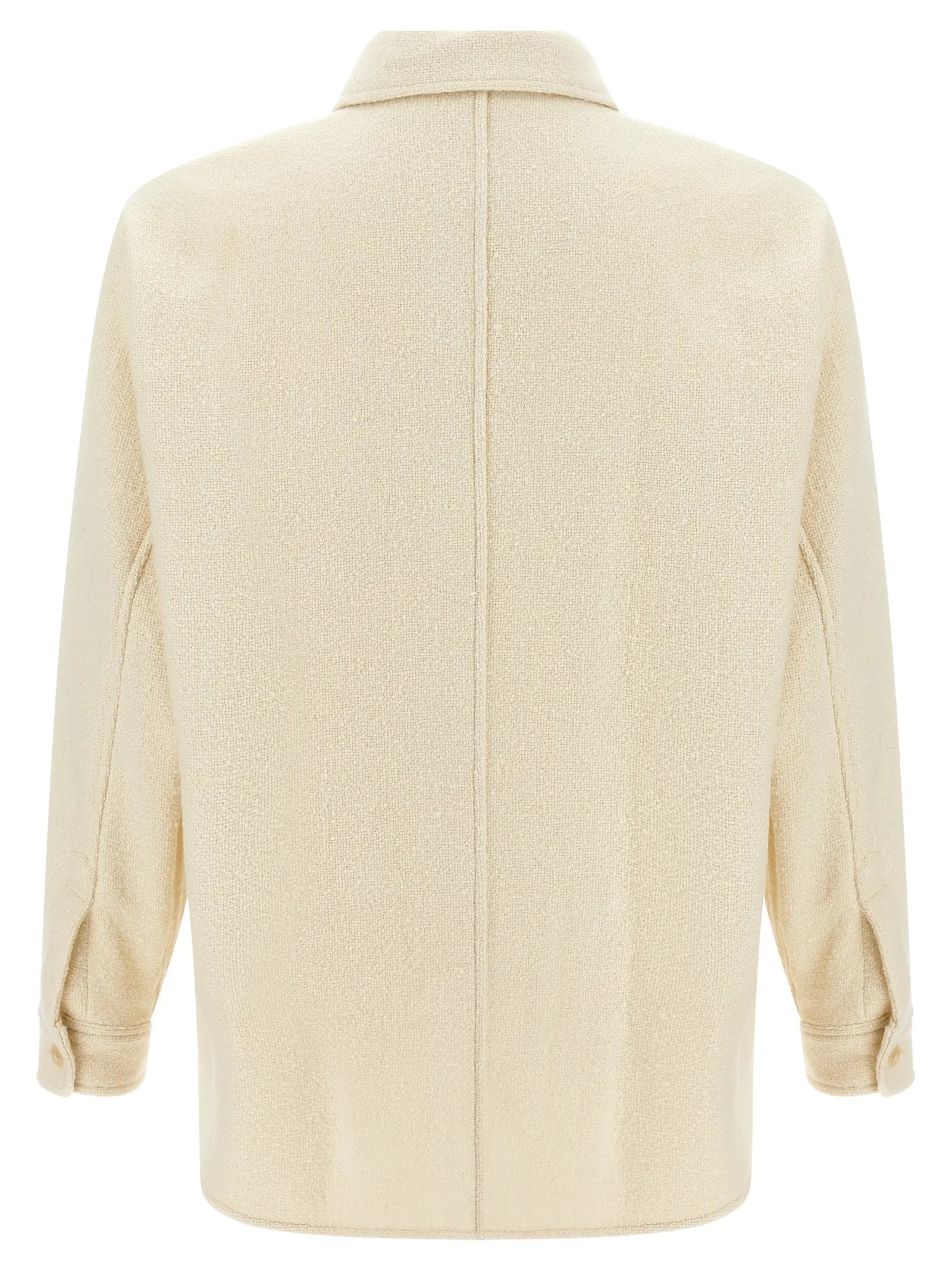 Сорочка твідова Overshirt Homespun Auralee Бежева 2 Overshirt tweed Homesupn A25AB02HTIVORYWHITE AURALEE Beige