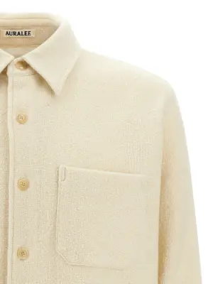 Overshirt tweed Homesupn Man AURALEE Beige