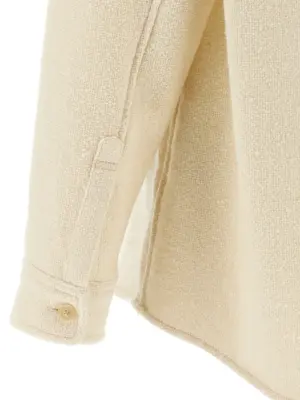 Overshirt tweed Homesupn 100% wool AURALEE Beige