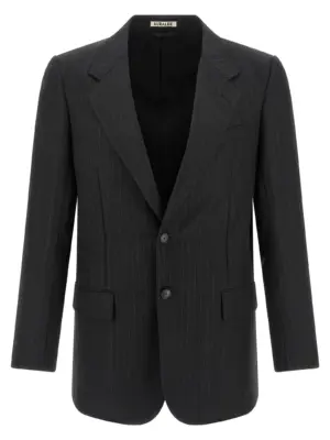 Pinstripe blazer AURALEE Gray