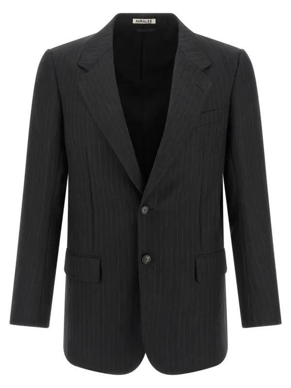 Pinstripe blazer AURALEE Gray