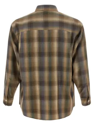 Ultra-fine wool shirt A25AS01LCBROWNBLUECHECK AURALEE Brown