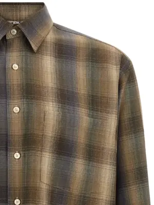 Ultra-fine wool shirt Man AURALEE Brown