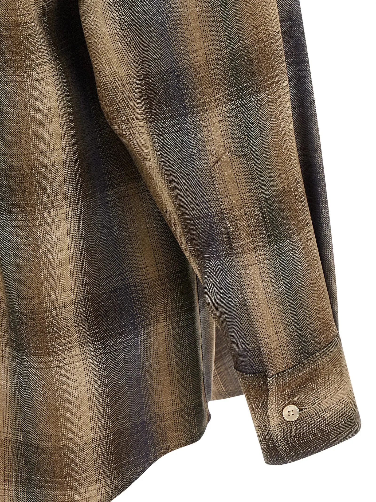 Сорочка з тонкої вовни Ultra-Fine Auralee Коричнева 4 Ultra-fine wool shirt 100% wool AURALEE Brown