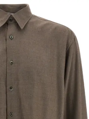 Ultra-fine velvet wool shirt Man AURALEE Brown