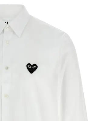 'Black Heart' shirt Man COMME DES GARÇONS PLAY White