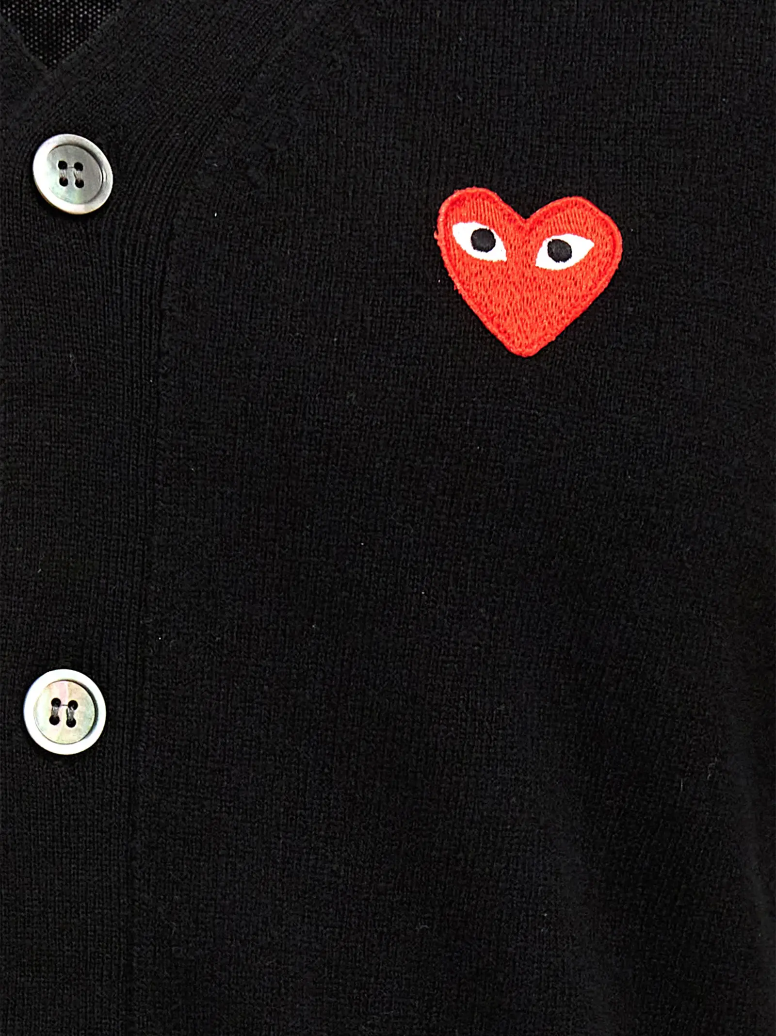 Кардиган Heart Comme Des Garçons Play Чорний 4 'Heart' cardigan 100% wool COMME DES GARÇONS PLAY Black