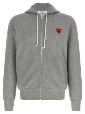 'Heart' hoodie COMME DES GARÇONS PLAY Gray
