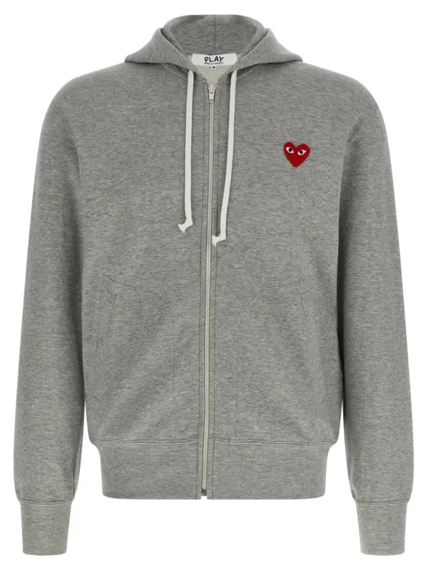 'Heart' hoodie COMME DES GARÇONS PLAY Gray
