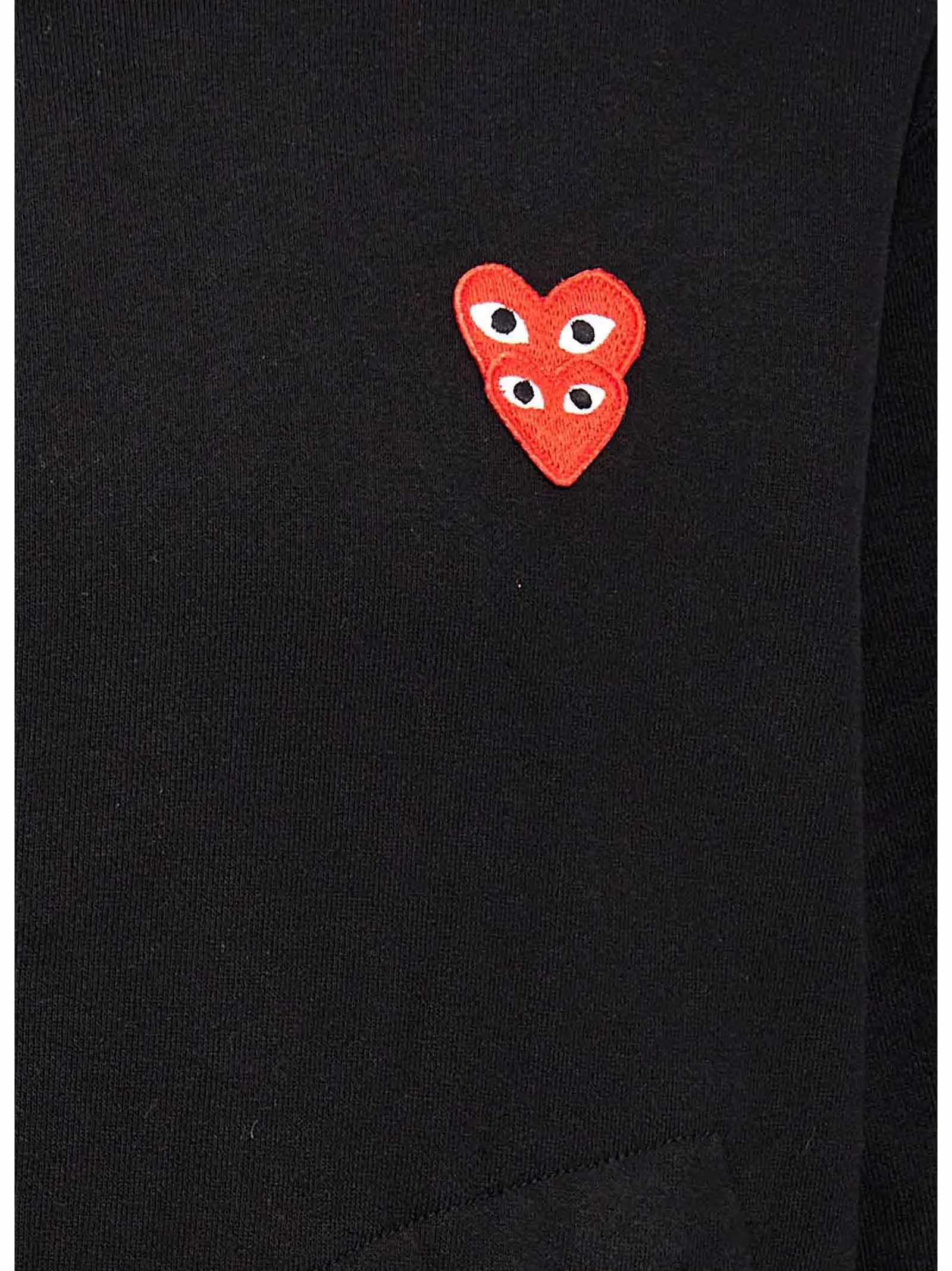 Худі Double Heart Comme Des Garçons Play Чорне 4 'Double Heart' hoodie 100% cotton COMME DES GARÇONS PLAY Black