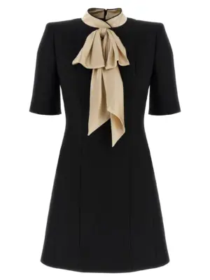 Valentino Garavani wool and silk dress VALENTINO GARAVANI Black