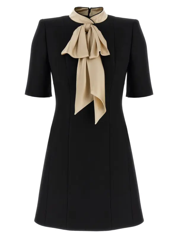 Valentino Garavani wool and silk dress VALENTINO GARAVANI Black