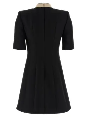 Valentino Garavani wool and silk dress B0VAGH61CFCFD VALENTINO GARAVANI Black