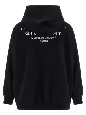 Logo print hoodie BWJ04TP75N001 GIVENCHY White/Black