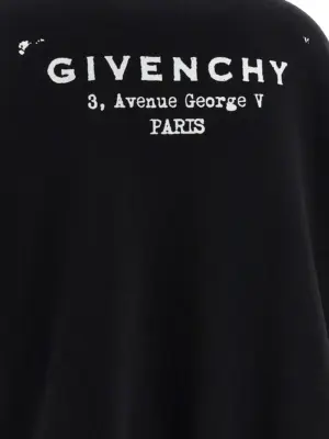 Logo print hoodie 100% cotton GIVENCHY White/Black