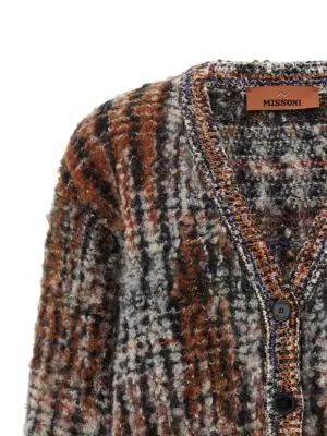 Bouclé wool cardigan Woman MISSONI Multicolor