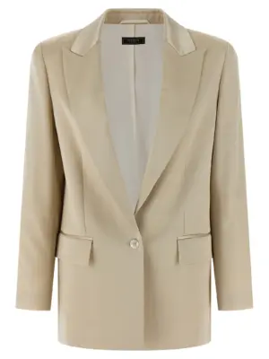 Satin blazer PESERICO Beige
