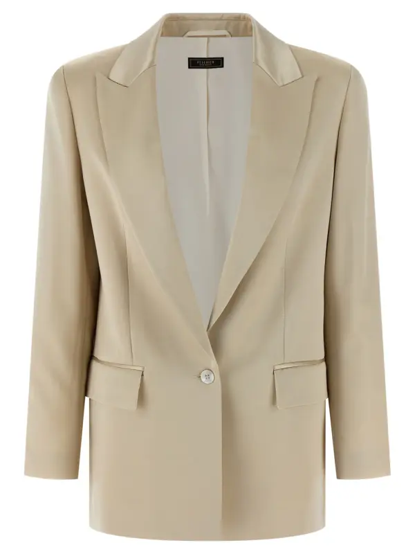 Satin blazer PESERICO Beige