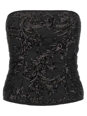 'Elodie' top LE TWINS Black