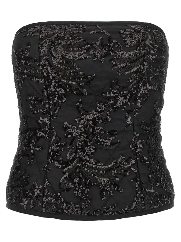 'Elodie' top LE TWINS Black