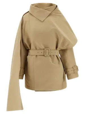 'Mini Scarfcoat' coat ENTIRE STUDIOS Beige