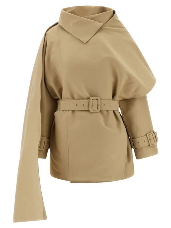 'Mini Scarfcoat' coat ENTIRE STUDIOS Beige